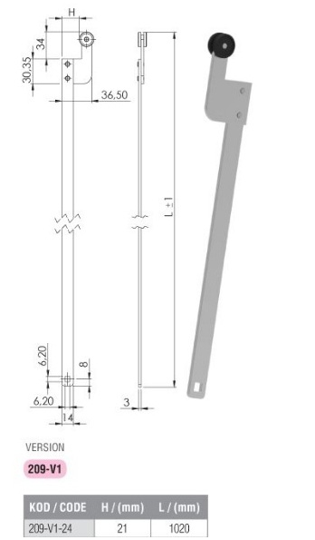 İSPANYOLET LAMA ÇUBUK 2 Lİ TAKIM 3MM X 14MM X 1020MM 
