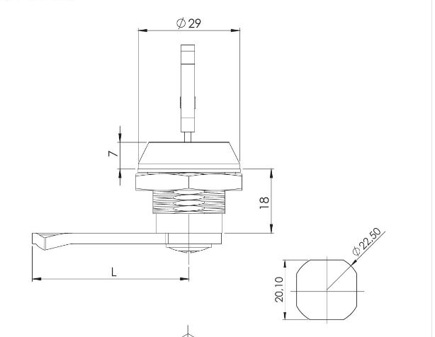 SİLİNDİRLİ PANO KİLİDİ EUROKEY (METAL YAYLI)