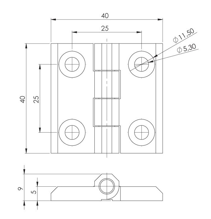 40*40 YAP. MENT. - DELİKLİ - PLASTİK