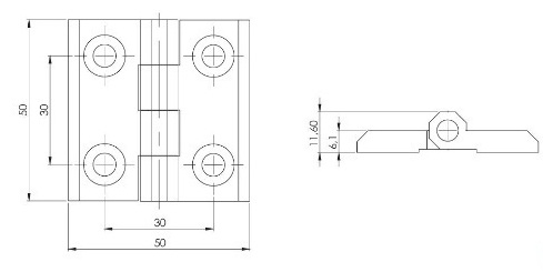 50*50 YAP. MENT. - DELİKLİ - PLASTİK
