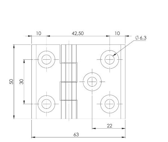 50*63 YAP. MENT. -3-2 DELİKLİ - KROM KAP.