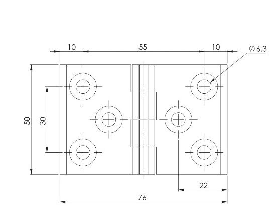 50*76 YAP. MENT. -3-3 DELİKLİ - KROM KAP.