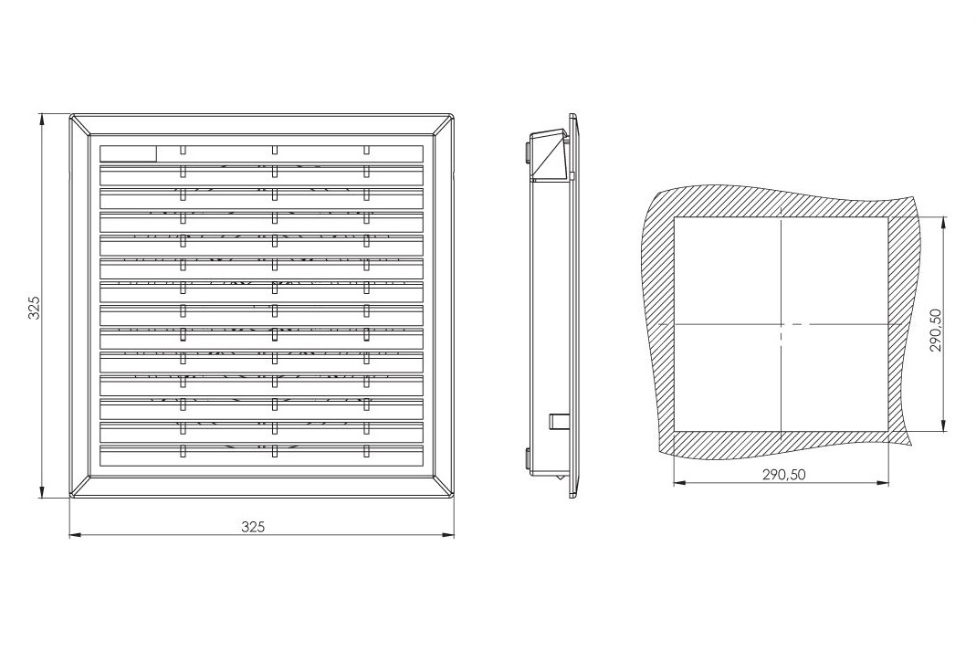 HAVALANDIRMA FİLTRESİ 325mmX325mm RAL 7035