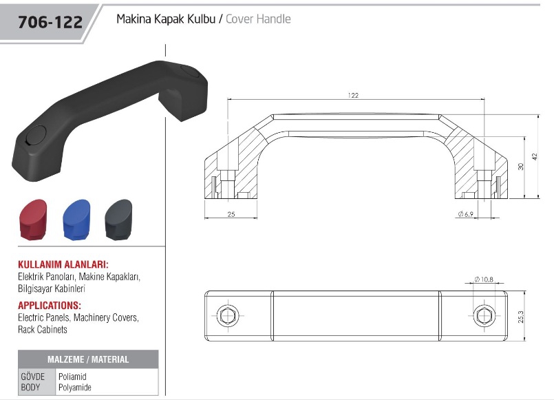 MAKİNA KAPAK KULPU - 122 MM