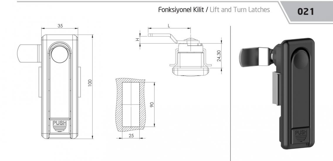 FONKSİYONEL KİLİT PUSH BUTONLU PLASTİK