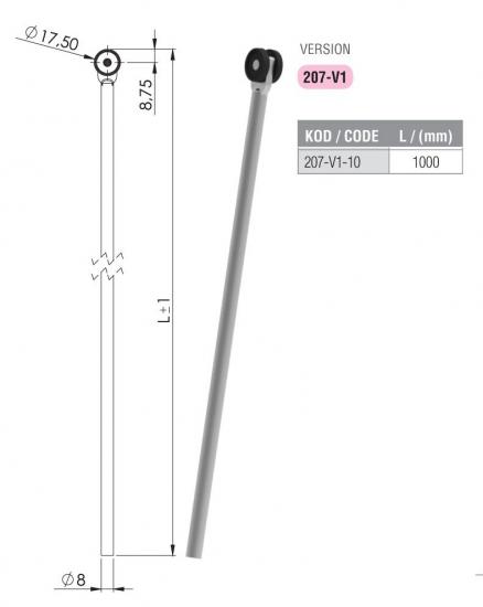 İSPANYOLET ÇUBUK 2’Lİ TAKIM 8MM X 1000MM