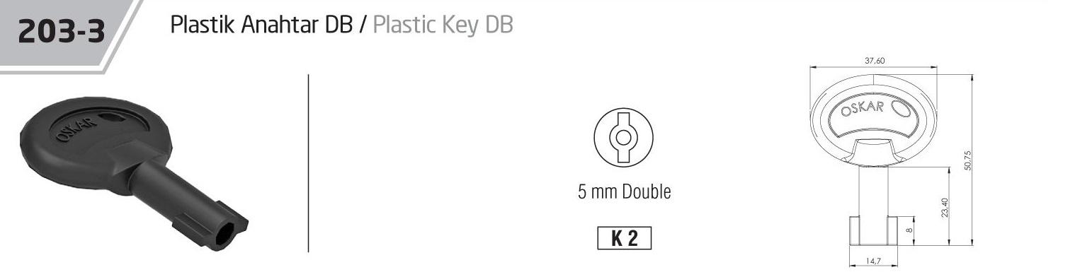 PLASTİK 5 MM DB ANAHTAR