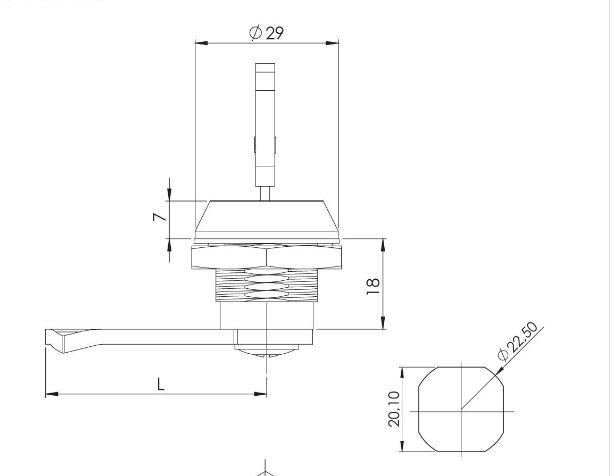 SİLİNDİRLİ PANO KİLİDİ EUROKEY (METAL YAYLI)