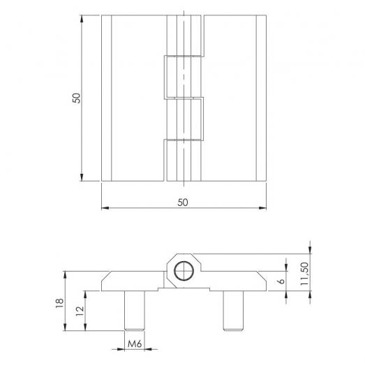 50*50 YAP. MENT. - VİDALI - KROM KAPL.