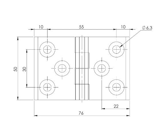 50*76 YAP. MENT. -3-3 DELİKLİ - KROM KAP.