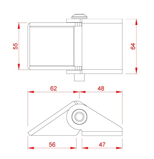 SAC KAPAK (DAMPER) MENTEŞE - 4 MM